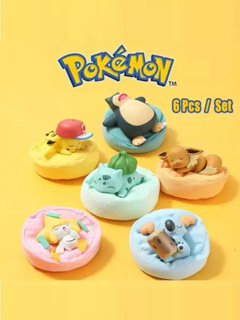 Pokemon Starry Dream Sleeping Series Mini PVC Figures 6 Style