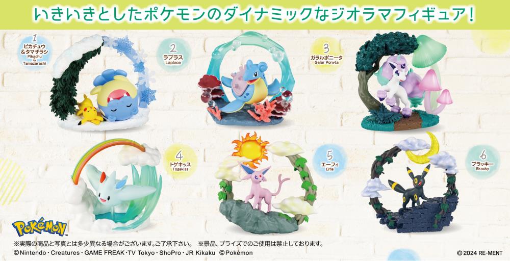 Re-ment Pokemon Circular Diorama Collection Blind Box Figure