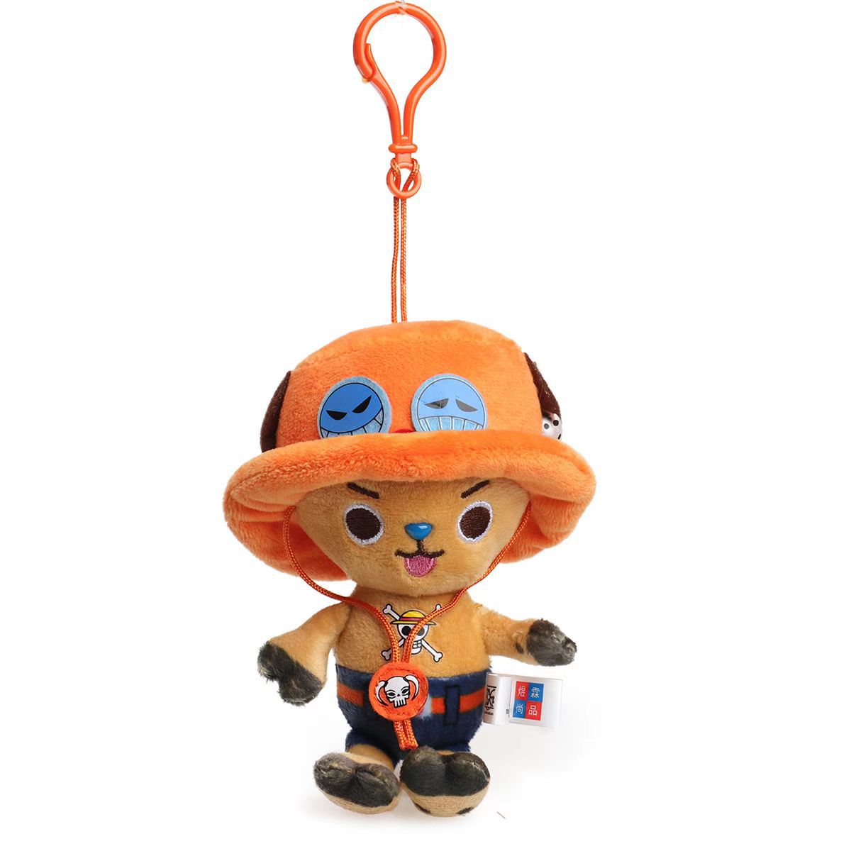 One Piece Tony Tony Chopper Costume Ace Plush Doll Keychain