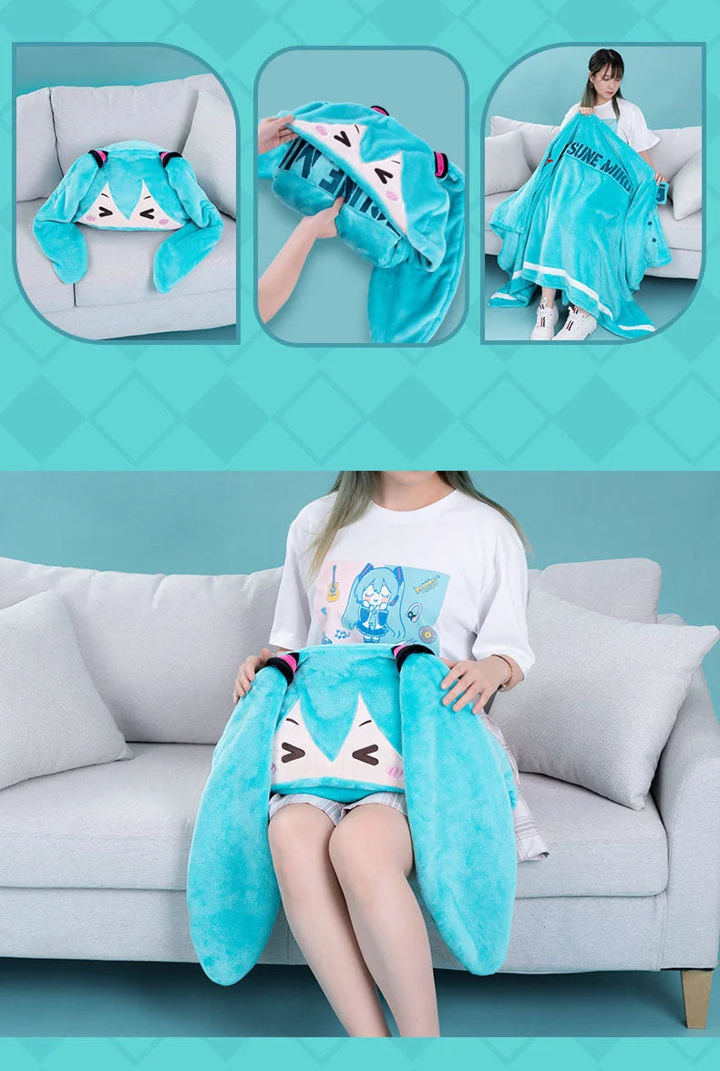 Official Hatsune Miku - Squinting Eyes Series Air Conditioning Blanket