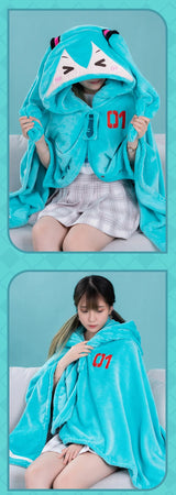 Official Hatsune Miku - Squinting Eyes Series Air Conditioning Blanket