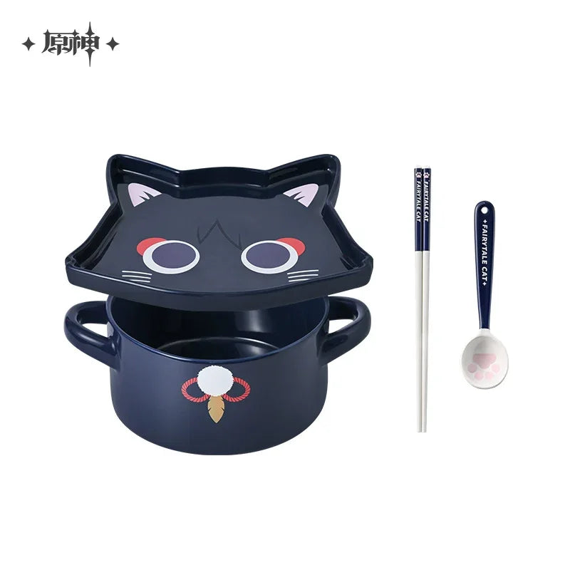 Official Merchandise Genshin Impact Wanderer Meow Fairy Tale Cat Tableware Set